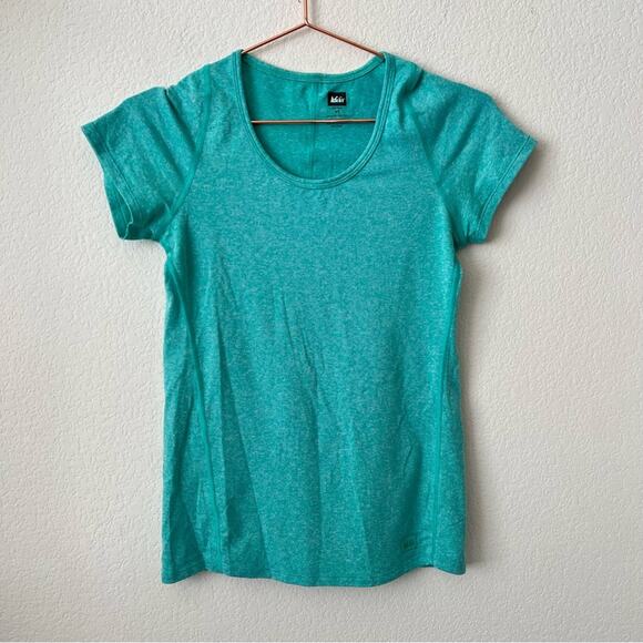 REI Heather teal green active tee t-shirt top short sleeve - Picture 1 of 5